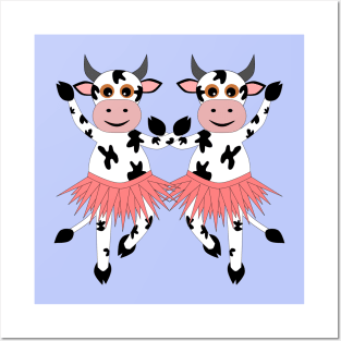 Cute and funny cows Posters and Art